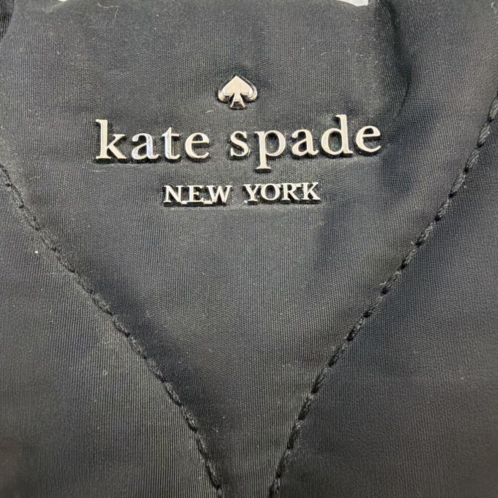 KATE SPADE New York Ellie Black Nylon Quilted Small Tote Handbag Crossbody - Picture 6 of 7